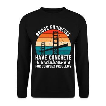 Ingénieur des ponts Construction de ponts - Sweat-shirt Unisexe - noir - Devant - Alina (178cm) & Michal (187cm)
