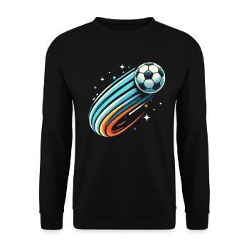 football, joueur de football, joueur de football garçon - Sweat-shirt Unisexe - noir - Devant - Alina (178cm) & Michal (187cm)
