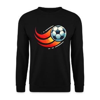 football, joueur de football, joueur de football garçon - Sweat-shirt Unisexe - noir - Devant - Alina (178cm) & Michal (187cm)