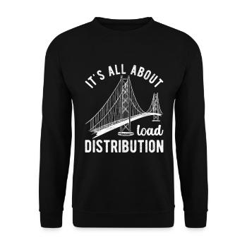 Ingénieur des ponts Construction de ponts - Sweat-shirt Unisexe - noir - Devant - Alina (178cm) & Michal (187cm)