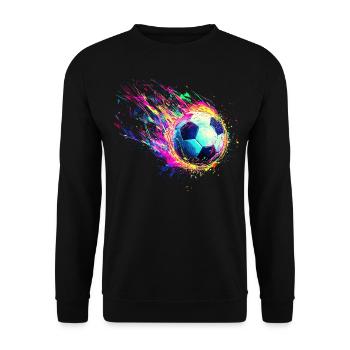 football, joueur de football, joueur de football garçon - Sweat-shirt Unisexe - noir - Devant - Alina (178cm) & Michal (187cm)