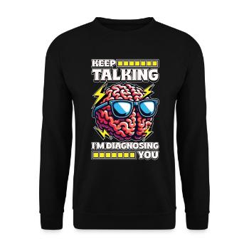 Neurosurgeon Keep Talking I'm Doctor Neurologist - Unisex Sweatshirt - black - Front - Alina (178cm) & Michal (187cm)