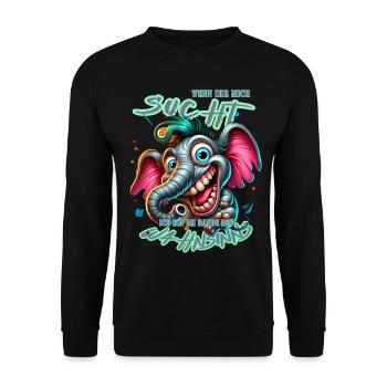 Wenn ihr mich sucht ich bin am Rande des Wahnsinns - Unisex Pullover - Schwarz - Vorne - Alina (178cm) & Michal (187cm)