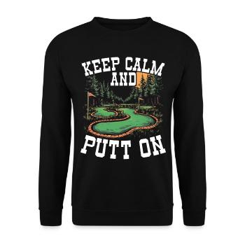 Golf Golf Golf Golf Parcours de Golf - Sweat-shirt Unisexe - noir - Devant - Alina (178cm) & Michal (187cm)