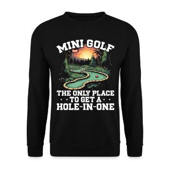 Golf Golf Golf Golf Parcours de Golf - Sweat-shirt Unisexe - noir - Devant - Alina (178cm) & Michal (187cm)