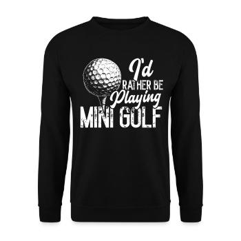 Golf Golf Golf Golf Parcours de Golf - Sweat-shirt Unisexe - noir - Devant - Alina (178cm) & Michal (187cm)