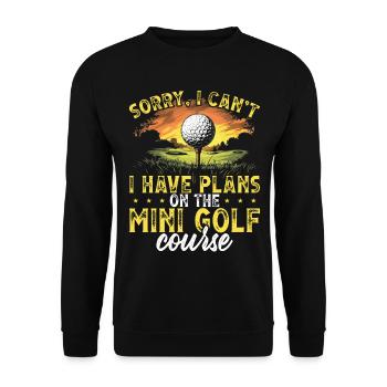 Golf Golf Golf Golf Parcours de Golf - Sweat-shirt Unisexe - noir - Devant - Alina (178cm) & Michal (187cm)