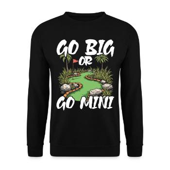 Golf Golf Golf Golf Parcours de Golf - Sweat-shirt Unisexe - noir - Devant - Alina (178cm) & Michal (187cm)