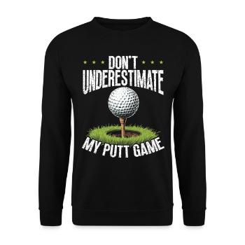 Golf Golf Golf Golf Parcours de Golf - Sweat-shirt Unisexe - noir - Devant - Alina (178cm) & Michal (187cm)