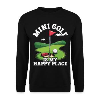 Golf Golf Golf Golf Parcours de Golf - Sweat-shirt Unisexe - noir - Devant - Alina (178cm) & Michal (187cm)