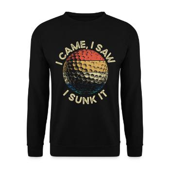 Golf Golf Golf Golf Parcours de Golf - Sweat-shirt Unisexe - noir - Devant - Alina (178cm) & Michal (187cm)