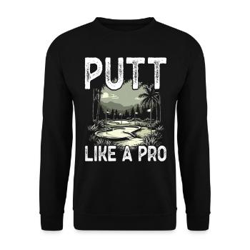 Golf Golf Golf Golf Parcours de Golf - Sweat-shirt Unisexe - noir - Devant - Alina (178cm) & Michal (187cm)