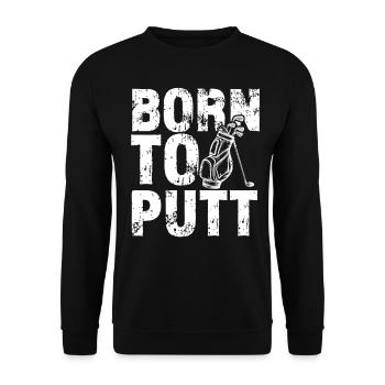 Golf Golf Golf Golf Parcours de Golf - Sweat-shirt Unisexe - noir - Devant - Alina (178cm) & Michal (187cm)