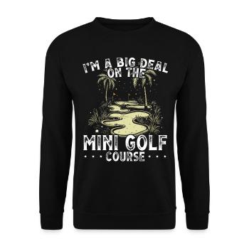 Golf Golf Golf Golf Parcours de Golf - Sweat-shirt Unisexe - noir - Devant - Alina (178cm) & Michal (187cm)