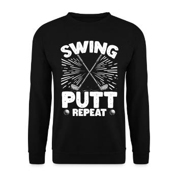 Golf Golf Golf Golf Parcours de Golf - Sweat-shirt Unisexe - noir - Devant - Alina (178cm) & Michal (187cm)