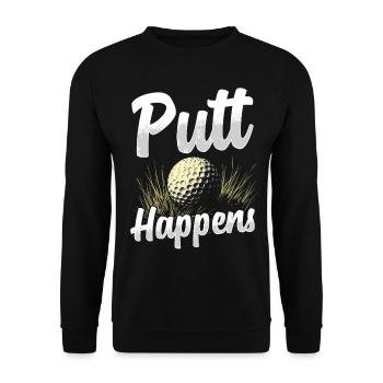 Golf Golf Golf Golf Parcours de Golf - Sweat-shirt Unisexe - noir - Devant - Alina (178cm) & Michal (187cm)
