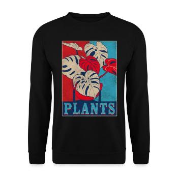 Amoureux des plantes jardinage rétro - Sweat-shirt Unisexe - noir - Devant - Alina (178cm) & Michal (187cm)