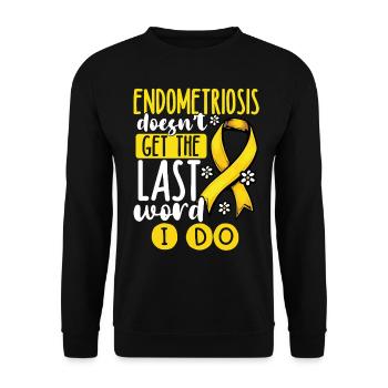 Endometriosis does not have the last word - Unisex Sweatshirt - black - Front - Alina (178cm) & Michal (187cm)