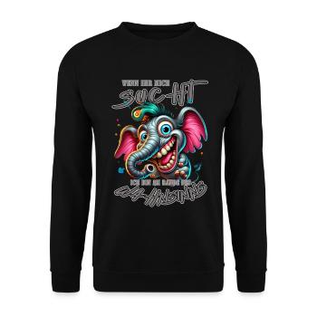 Wenn ihr mich sucht ich bin am Rande des Wahnsinns - Unisex Pullover - Schwarz - Vorne - Alina (178cm) & Michal (187cm)