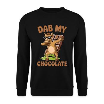 Dubai Dab my Chocolate - Unisex Sweatshirt - black - Front - Alina (178cm) & Michal (187cm)