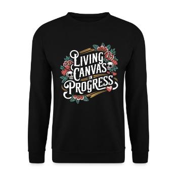Tattoo Studio Tattoo Artist Tattoo Ideen - Unisex Pullover - Schwarz - Vorne - Alina (178cm) & Michal (187cm)