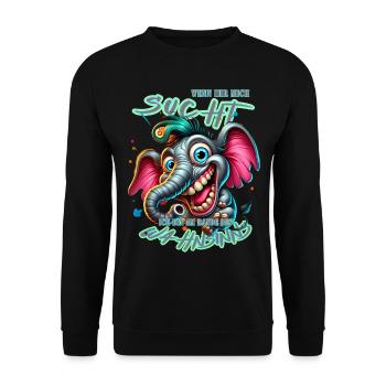 Wenn ihr mich sucht, ich bin am Rande des Wahnsinn - Unisex Pullover - Schwarz - Vorne - Alina (178cm) & Michal (187cm)