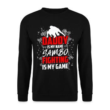 Papa est mon nom Sambo Le combat est mon jeu - Sambo - Sweat-shirt Unisexe - noir - Devant - Alina (178cm) & Michal (187cm)