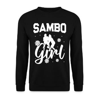 Sambo Fighter Sambo Arts Martiaux - Sambo Girl - Sweat-shirt Unisexe - noir - Devant - Alina (178cm) & Michal (187cm)