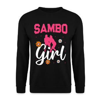 Sambo Girl - Sambo Arts Martiaux Sambo Fighter - Sweat-shirt Unisexe - noir - Devant - Alina (178cm) & Michal (187cm)