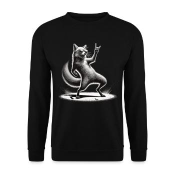 Renard à bascule – Wild & Cool - Sweat-shirt Unisexe - noir - Devant - Alina (178cm) & Michal (187cm)