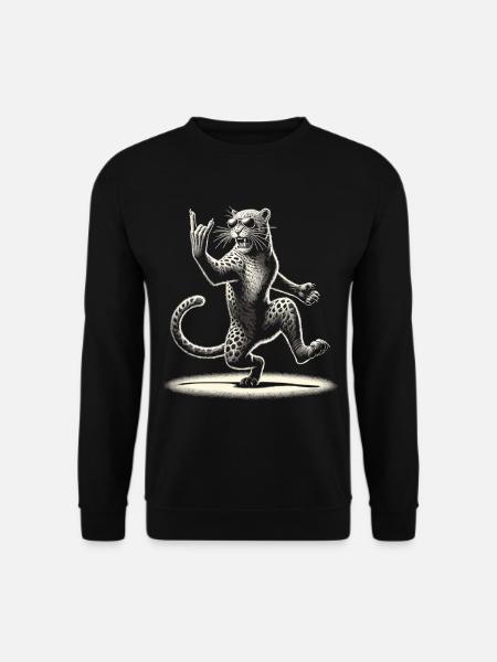 Rocking Leopard – Wild & Loud - Unisex Sweatshirt - black