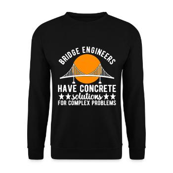 Ingénieur des ponts Construction de ponts - Sweat-shirt Unisexe - noir - Devant - Alina (178cm) & Michal (187cm)