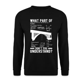 Ingénieur des ponts Construction de ponts - Sweat-shirt Unisexe - noir - Devant - Alina (178cm) & Michal (187cm)