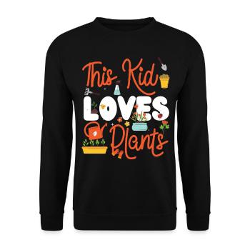Plant Lover Gardening Kid This Kid - Unisex Sweatshirt - black - Front - Alina (178cm) & Michal (187cm)