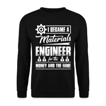 I Became A Materials Engineer - Unisex Sweatshirt - black - Front - Alina (178cm) & Michal (187cm)