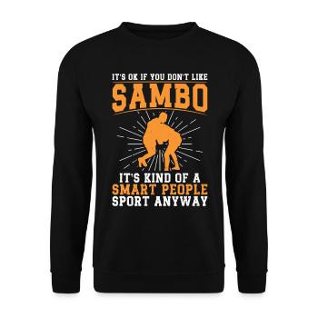 Sambo Lutteur Sambo Arts Martiaux Sambo de combat - Sweat-shirt Unisexe - noir - Devant - Alina (178cm) & Michal (187cm)