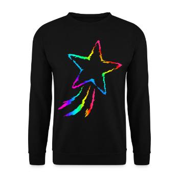 Shooting star - Unisex Sweatshirt - black - Front - Alina (178cm) & Michal (187cm)