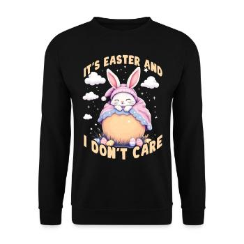 It's Easter and I don't care - Unisex Sweatshirt - black - Front - Alina (178cm) & Michal (187cm)