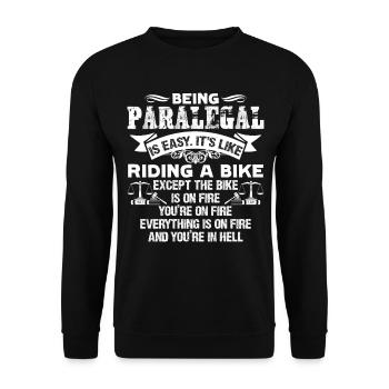 Paralegal Being A Paralegal Is Easy - Unisex Sweatshirt - black - Front - Alina (178cm) & Michal (187cm)