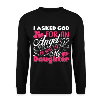 Mother's Day God Sent Me My Daughter - Unisex Sweatshirt - black - Front - Alina (178cm) & Michal (187cm)