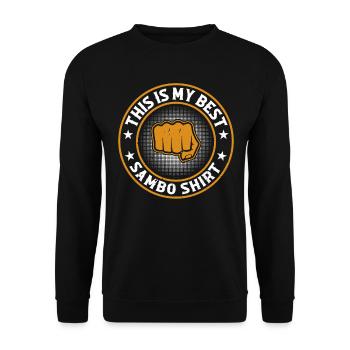 C’est ma meilleure chemise Sambo Fighter Sambo - Sweat-shirt Unisexe - noir - Devant - Alina (178cm) & Michal (187cm)
