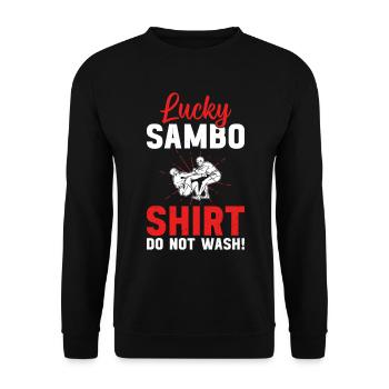 Chemise Lucky Sambo Ne lavez pas ! - Combattant de Sambo - Sweat-shirt Unisexe - noir - Devant - Alina (178cm) & Michal (187cm)