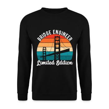 Ingénieur des ponts Construction de ponts - Sweat-shirt Unisexe - noir - Devant - Alina (178cm) & Michal (187cm)