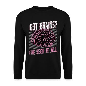 Neurosurgeon Got Brains I've Seen It Neuroscience - Unisex Pullover - Schwarz - Vorne - Alina (178cm) & Michal (187cm)