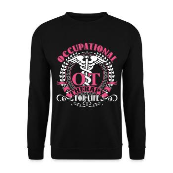 Occupational Therapy For Life - Unisex Sweatshirt - black - Front - Alina (178cm) & Michal (187cm)