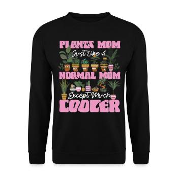 Plant Lover Gardening Mom Plant - Unisex Sweatshirt - black - Front - Alina (178cm) & Michal (187cm)