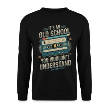 Retro Mixtape – Oldschool Nostalgia for Music Fans - Unisex Sweatshirt - black - Front - Alina (178cm) & Michal (187cm)