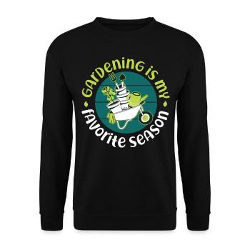 Plant Lover Gardening Gardening Is - Unisex Pullover - Schwarz - Vorne - Alina (178cm) & Michal (187cm)