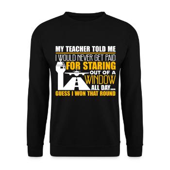 Air Traffic Controller I am A Air Traffic Control - Unisex Sweatshirt - black - Front - Alina (178cm) & Michal (187cm)