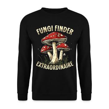 Mushroom Pickers Mushroom Pickers Mushroom Pickers Mushroom Pickers - Unisex Sweatshirt - black - Front - Alina (178cm) & Michal (187cm)